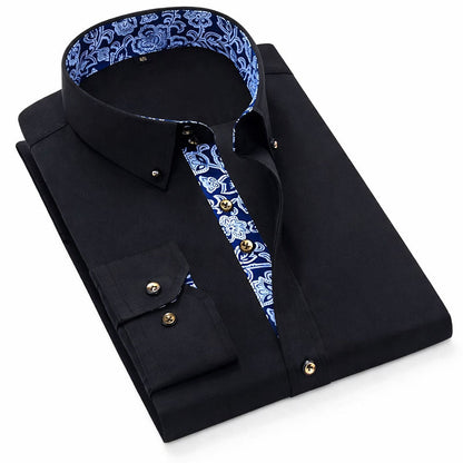Roberto Russo Dress Shirt with Patterned Inner Detail