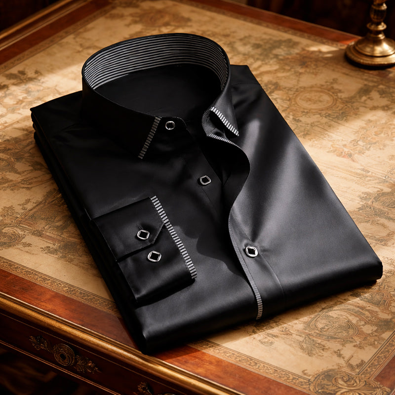 Roberto Russo Smooth Finish Button-Up Shirt