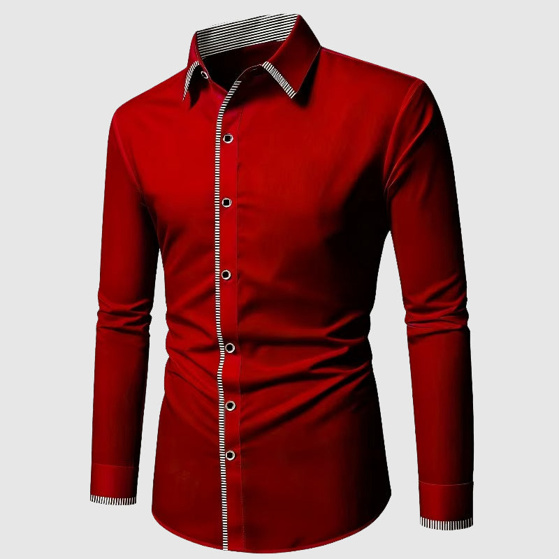 Roberto Russo Smooth Finish Button-Up Shirt