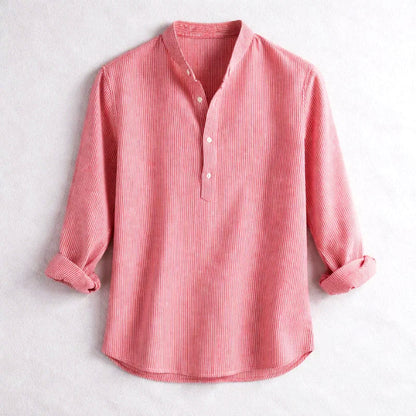 Roberto Russo Striped Henley Shirt