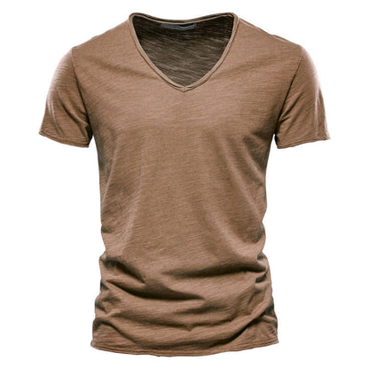 Roberto Russo V-Neck Cotton T-Shirt