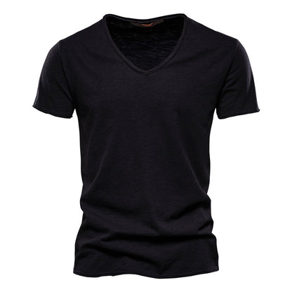 Roberto Russo V-Neck Cotton T-Shirt