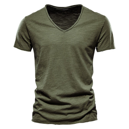 Roberto Russo V-Neck Cotton T-Shirt