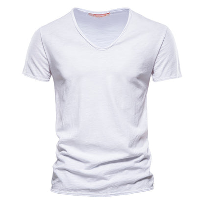 Roberto Russo V-Neck Cotton T-Shirt