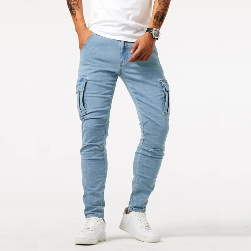 Roberto Russo Slim Fit Cargo Jeans