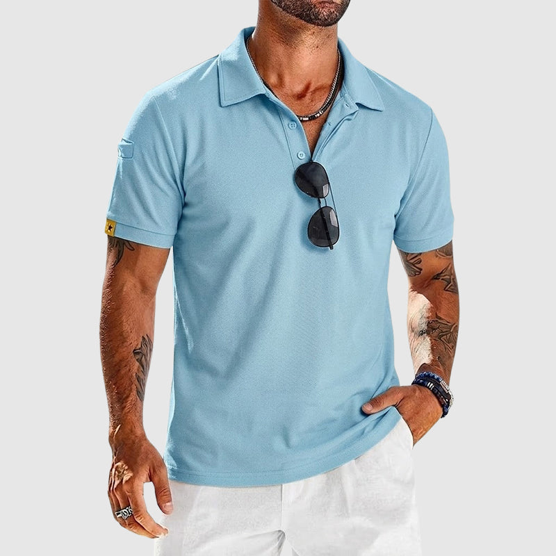 Roger - Men’s Textured Performance Polo Shirt