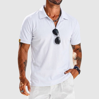 Roger - Men’s Textured Performance Polo Shirt