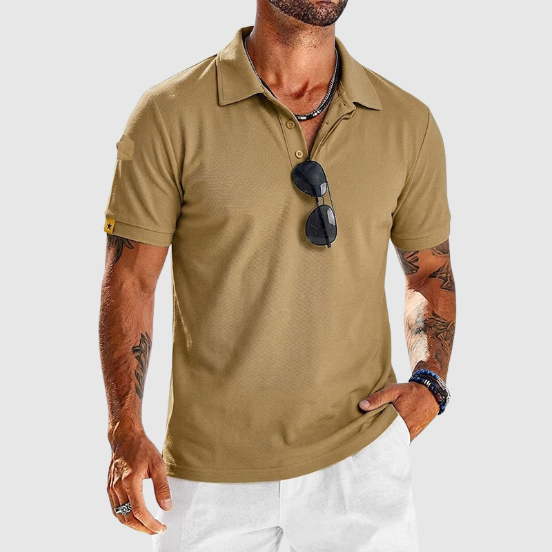 Roger - Men’s Textured Performance Polo Shirt