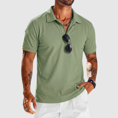 Roger - Men’s Textured Performance Polo Shirt