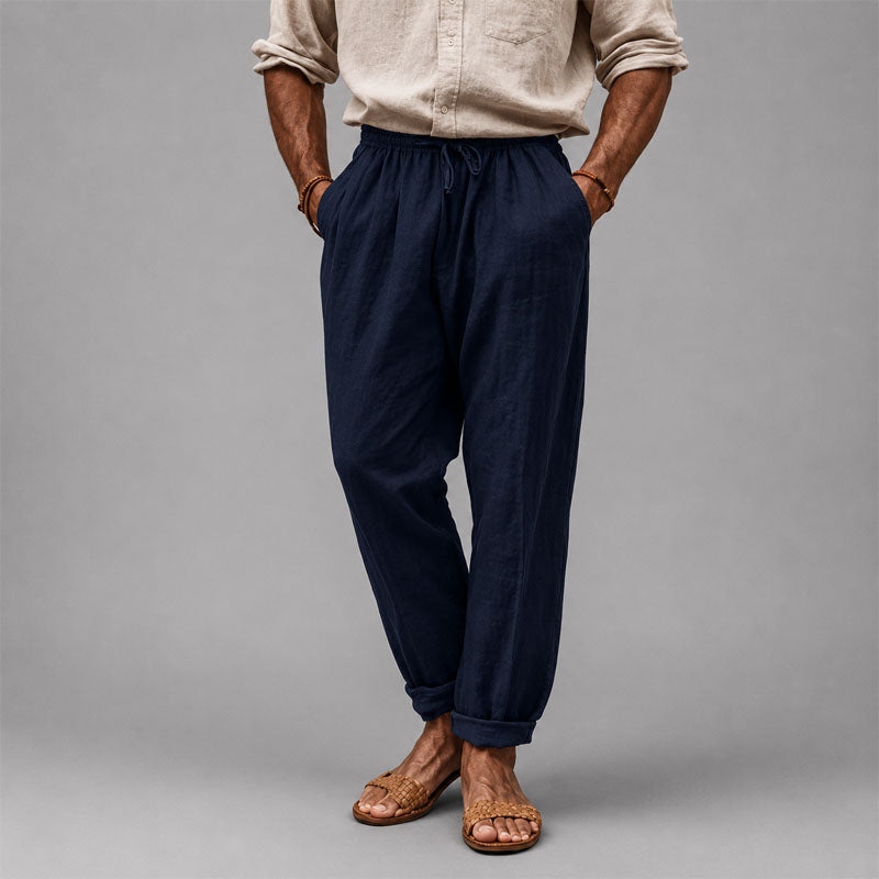 Sean - Men's Relaxed Drawstring Tapered Pants
