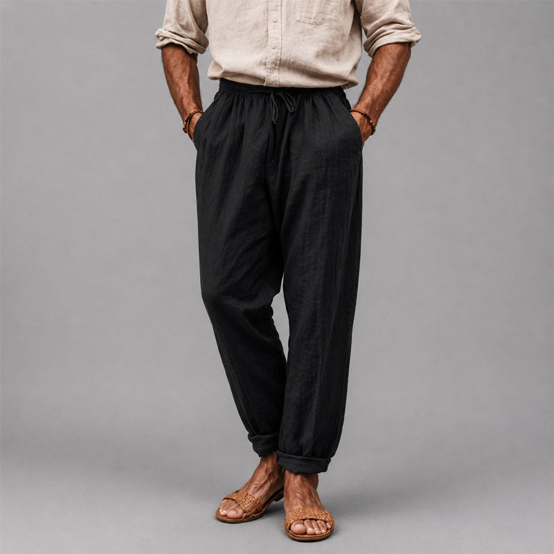 Sean - Men's Relaxed Drawstring Tapered Pants