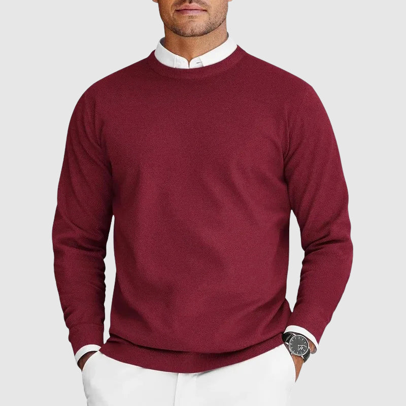 Signature Tailored Crewneck Knit Sweater