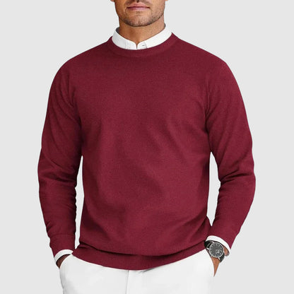 Signature Tailored Crewneck Knit Sweater