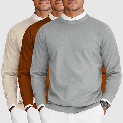 Signature Tailored Crewneck Knit Sweater