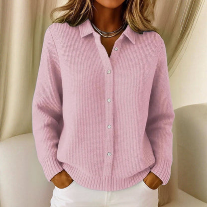 Sofia Amoretti Collared Button-Up Cardigan