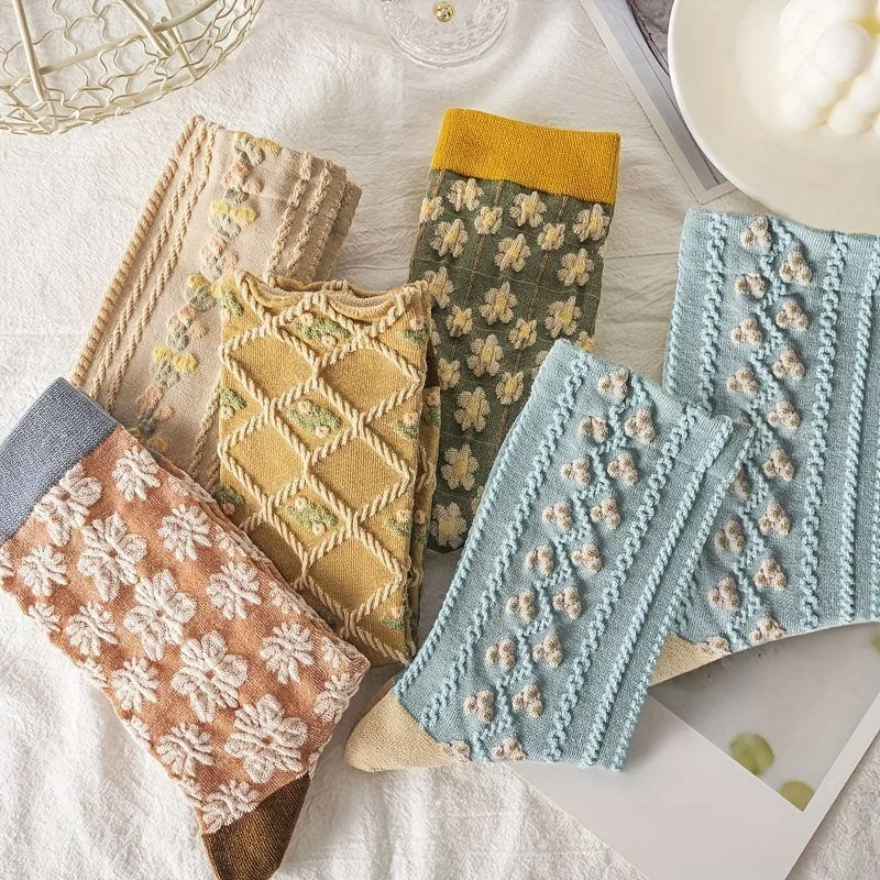 Sofia Amoretti Floral Pattern Crew Socks Set
