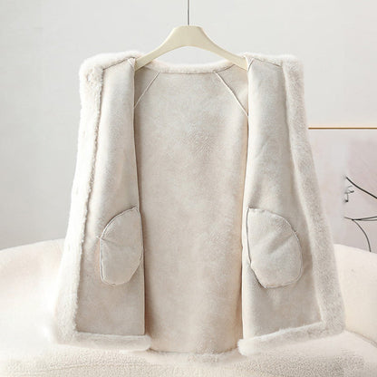 Sofia Amoretti Mid-Length Hooded Faux Coat