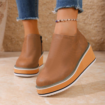 Sofia Amoretti Wedge Heel Ankle Boots