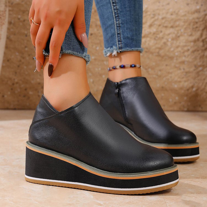 Sofia Amoretti Wedge Heel Ankle Boots