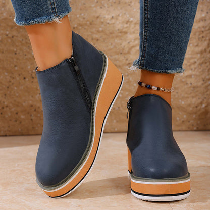 Sofia Amoretti Wedge Heel Ankle Boots