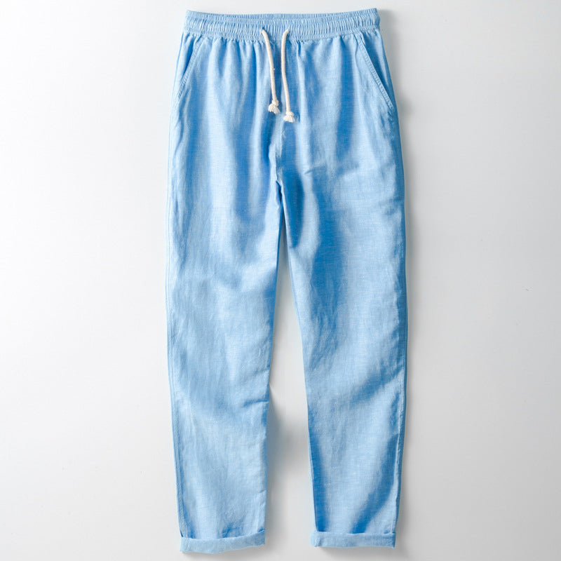 Spencer - Men's Drawstring Linen Pants