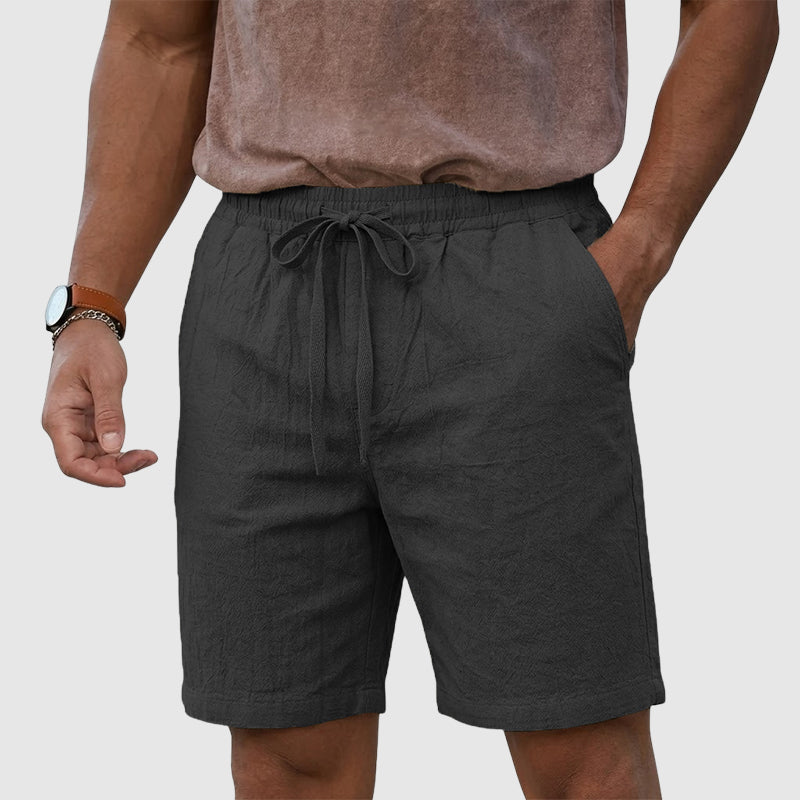 Stanley - Men’s Linen Drawstring Beach Shorts