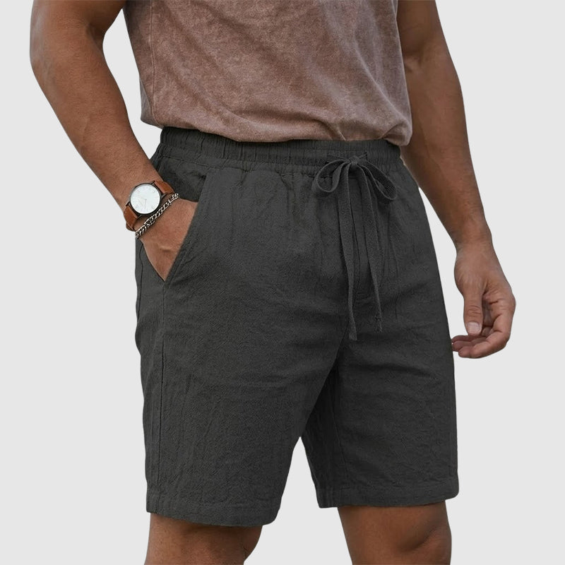 Stanley - Men’s Linen Drawstring Beach Shorts