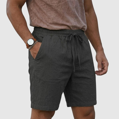 Stanley - Men’s Linen Drawstring Beach Shorts