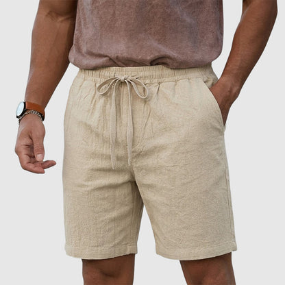 Stanley - Men’s Linen Drawstring Beach Shorts