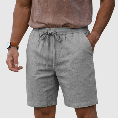 Stanley - Men’s Linen Drawstring Beach Shorts