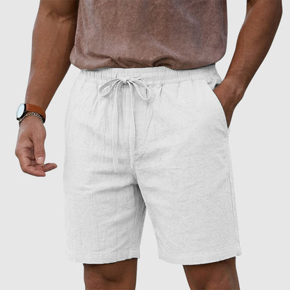 Stanley - Men’s Linen Drawstring Beach Shorts