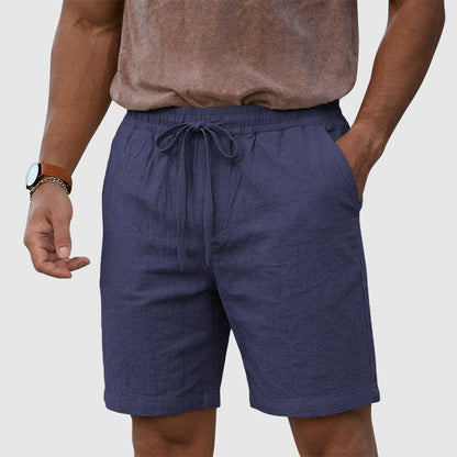 Stanley - Men’s Linen Drawstring Beach Shorts
