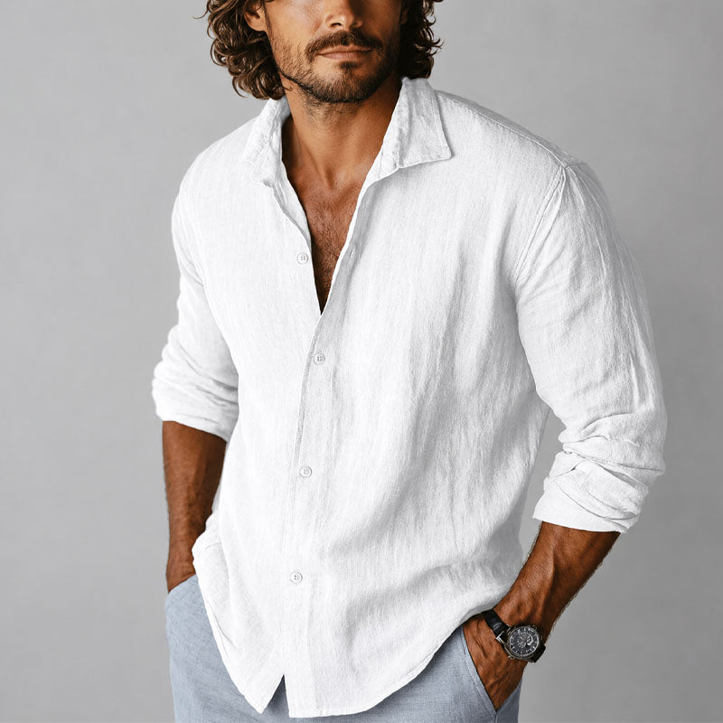 Theodore - Men's Relaxed Textured Button-Up Shirt