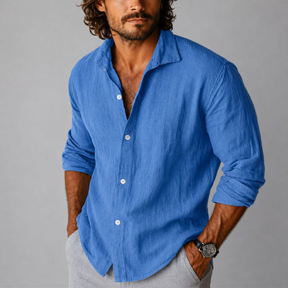 Theodore - Men's Relaxed Textured Button-Up Shirt
