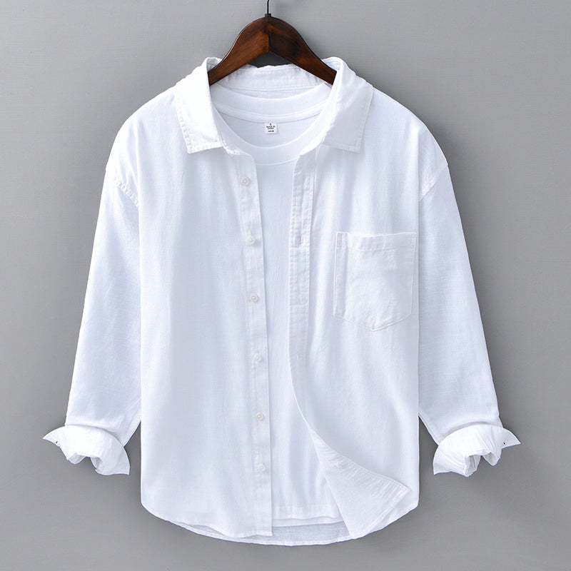 Theodore Willow Azure Linen Shirt