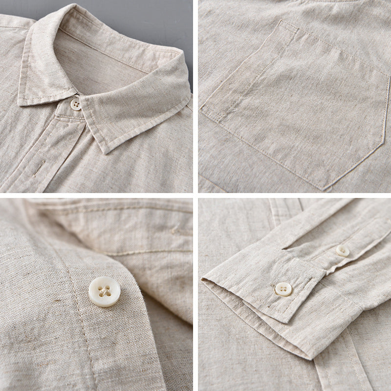 Theodore Willow Azure Linen Shirt