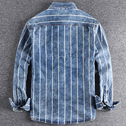 Theodore Willow Striped Denim Shirt