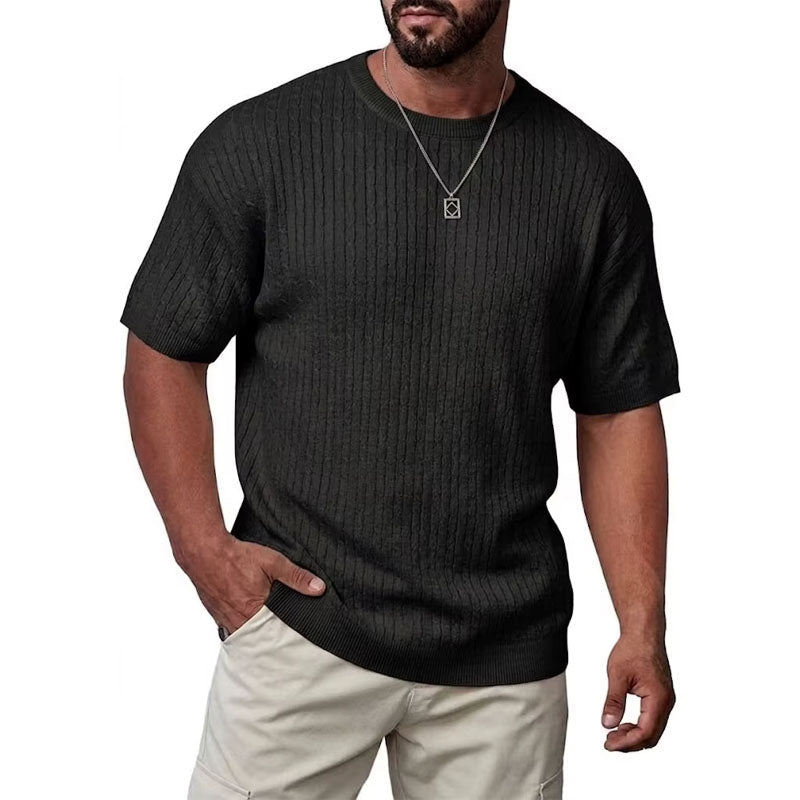 Tommy - Men's Ribbed Knit Crewneck Top
