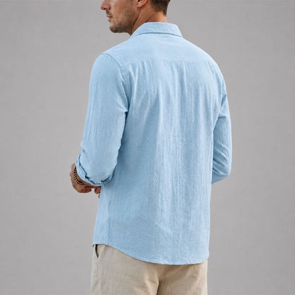 Trevor - Men's Relaxed Linen Button-Up Shirt