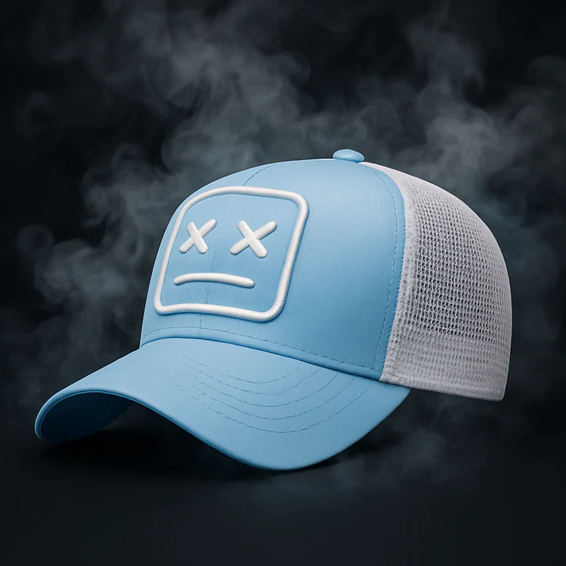 Trucker Cap with Embroidered Face Patch