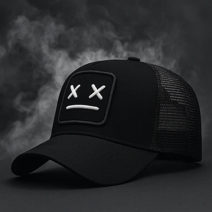 Trucker Cap with Embroidered Face Patch