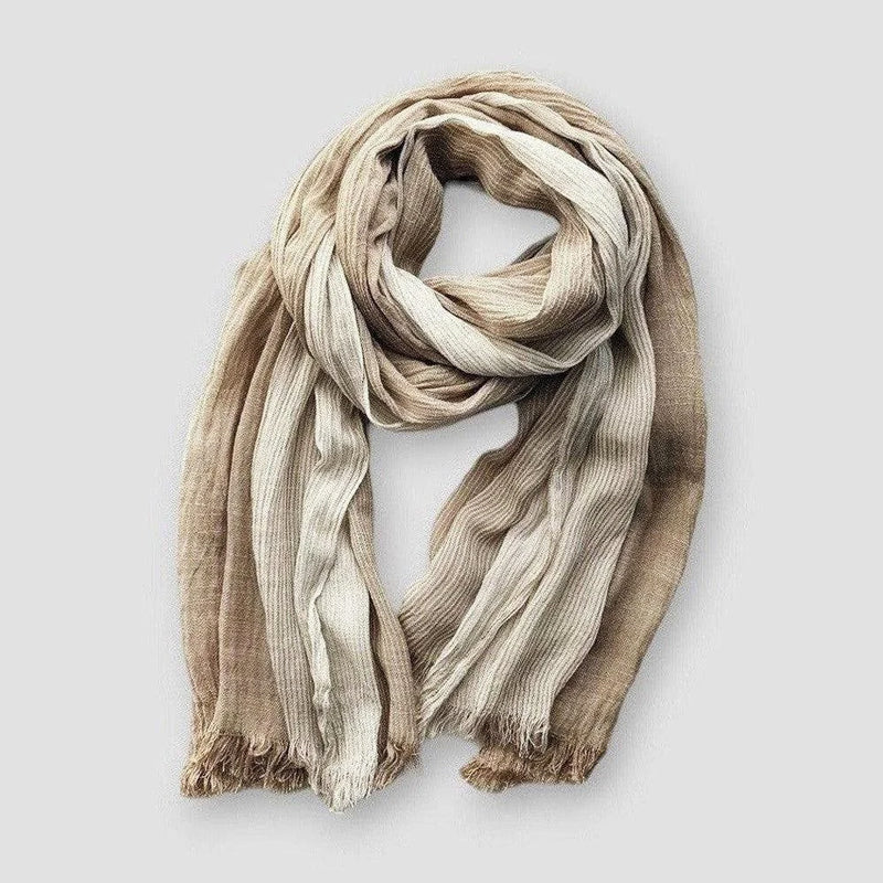 Two Tone Textured Fringe Scarf