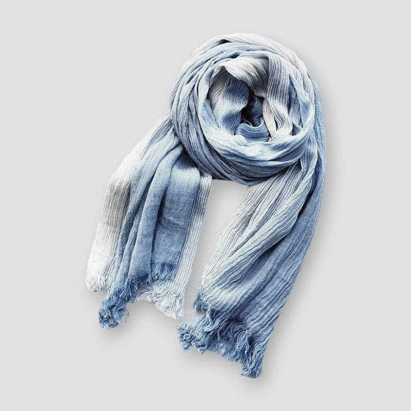 Two Tone Textured Fringe Scarf