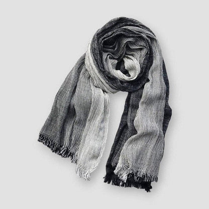Two Tone Textured Fringe Scarf