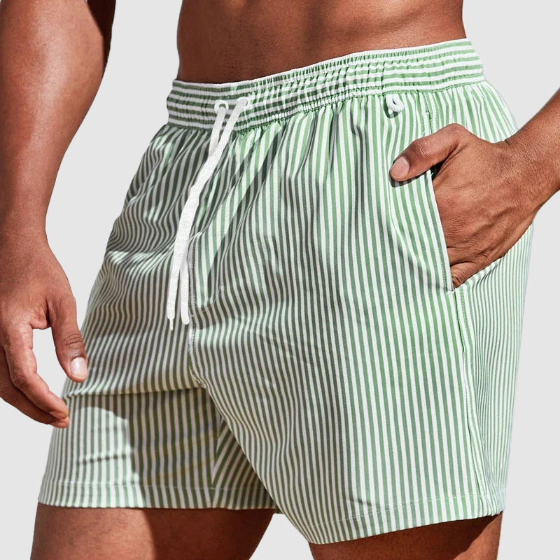 Tyler - Men's Quick-Dry Striped Swim Shorts
