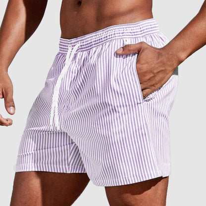 Tyler - Men's Quick-Dry Striped Swim Shorts