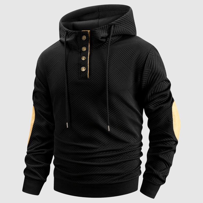 Urban Ridge Textured ButtonUp Hoodie