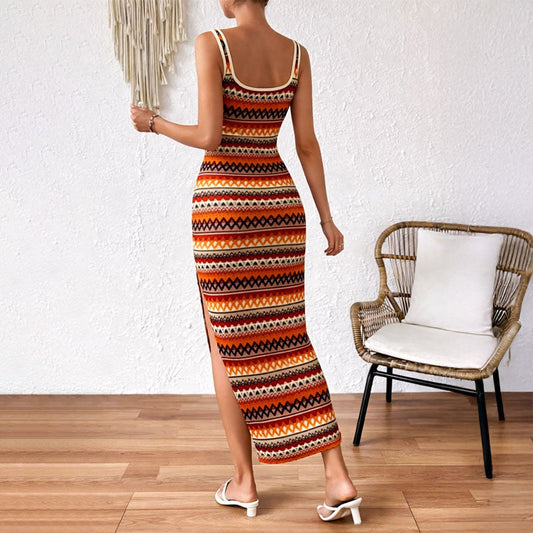 Valentina Rossi Boho Pattern Maxi Dress