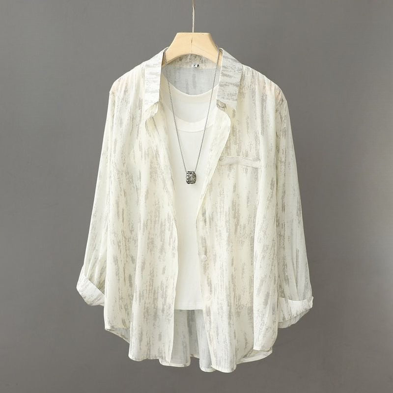 Valentina Rossi Brushstroke Print Button-Up Shirt