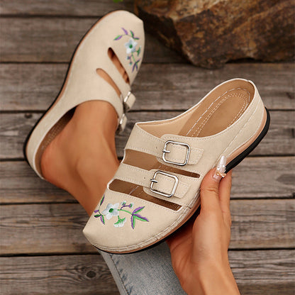 Valentina Rossi Floral Slip-On Flats